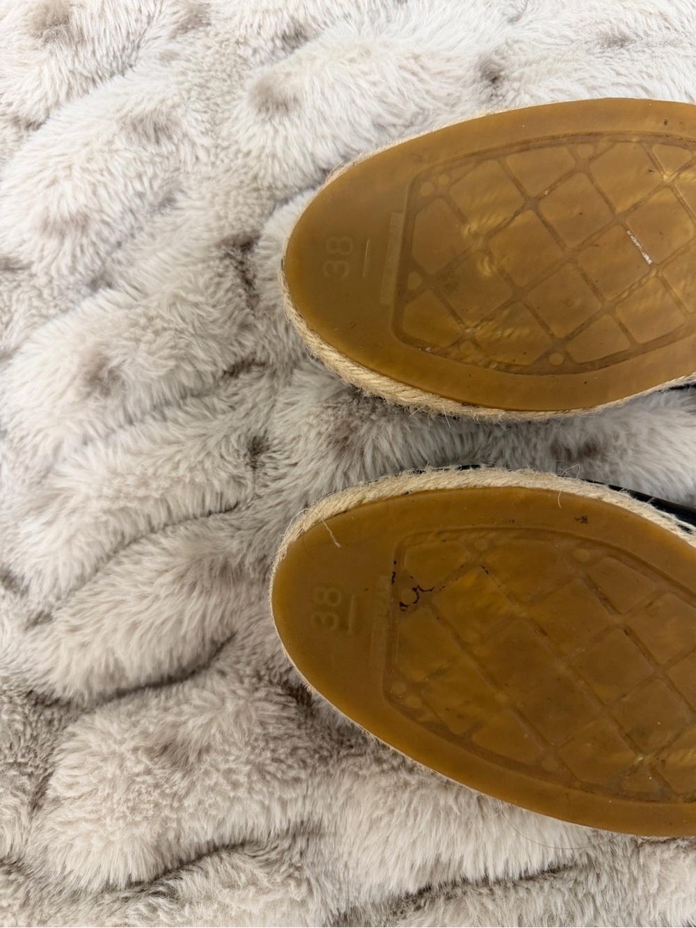 Authentic Chanel Black Leather Espadrilles - Picture 8 of 10